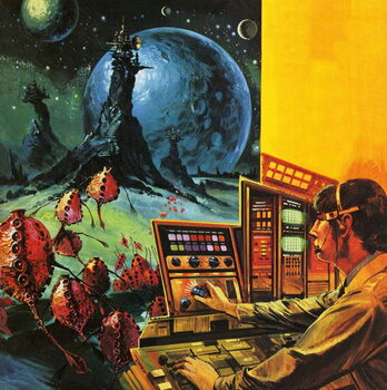 Fine Art Print Radio astronomers searching for extraterrestrial life