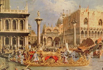 Fine Art Print Return of the Bucintoro on Ascension Day (oil on canvas)