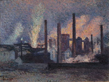 Fine Art Print Study for Factories near Charleroi, 1897