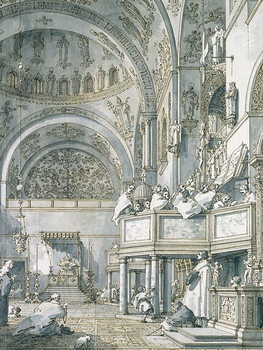 Fine Art Print The Choir Singing in St. Mark's Basilica, Venice, 1766