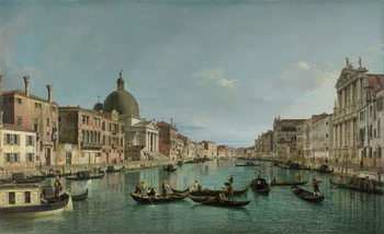Fine Art Print The Grand Canal in Venice with San Simeone Piccolo and the Scalzi church, c. 1738