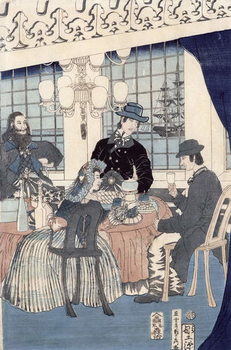 Fine Art Print The salon of a house of foreign merchants at Yokohama, 1861