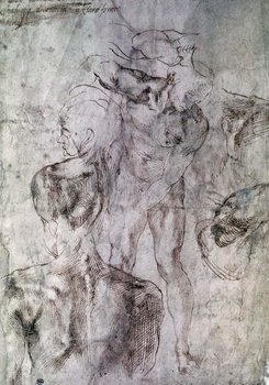 Fine Art Print Various studies, verso of Study for David