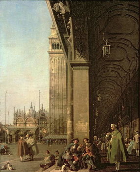 Fine Art Print Venice: Piazza di San Marco and the Colonnade of the Procuratie Nuove, c.1756