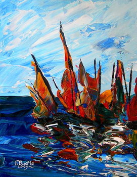 Fine Art Print  Voiliers au port a bainet, 2009