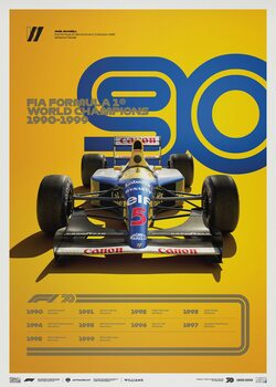 Art Print Formula 1 Decades - 90's Williams