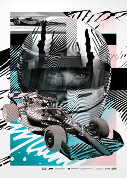 Художествен печат Formula 1® Print Store Artist Series - Miami Edition - 2ALAS - Black