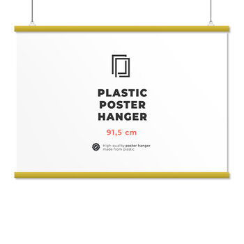 Plastic poster hanger