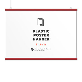 Plastic poster hanger