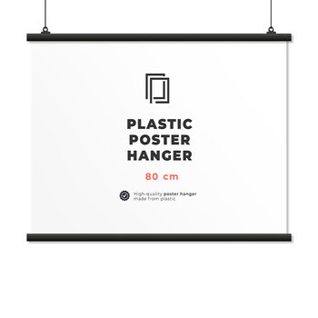 Plastic poster hanger