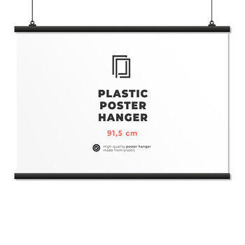 Plastic poster hanger