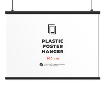 Plastic poster hanger