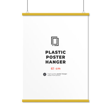 Plastic poster hanger