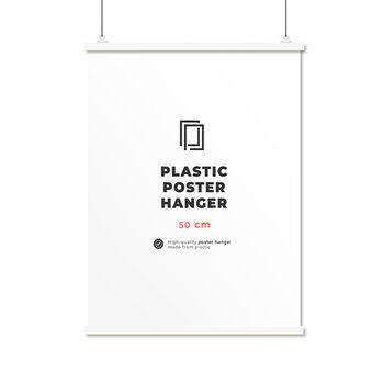 Plastic poster hanger