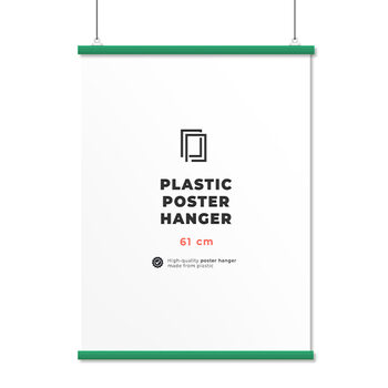 Plastic poster hanger