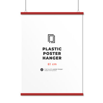 Plastic poster hanger