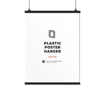 Plastic poster hanger