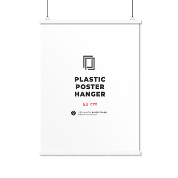 Plastic poster hanger
