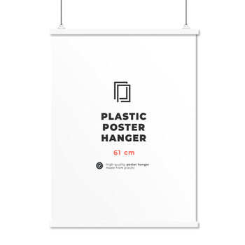 Plastic poster hanger