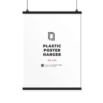 Plastic poster hanger