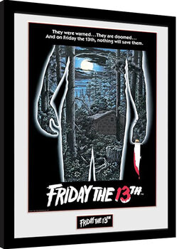 Framed poster Friday The 13th - Warning