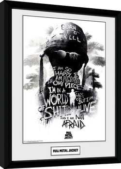Framed poster Full Metal Jacket - I Am Not Afraid