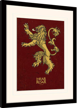 Uokvireni poster Game of Thrones - Lannister