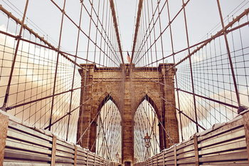 Glass Art Brooklyn Bridge - Old Style, New York
