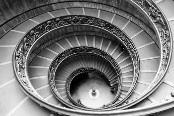 Glass Art City - Black and White Stairs