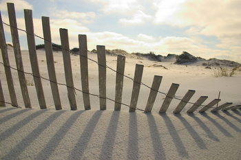Glass Art Fence on the Beach