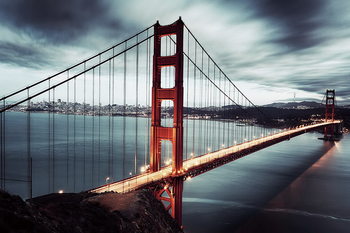 Glass Art Golden Gate - Dark, San Francisco