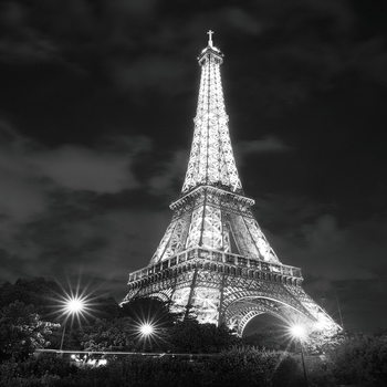 Glass Art Paris - Eiffel Tower at Night