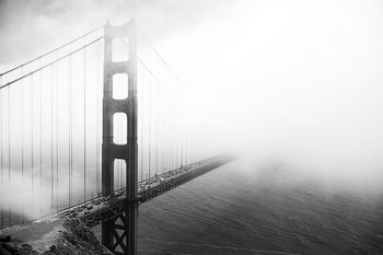 Glass Art San Francisco - Golden Gate in Mist