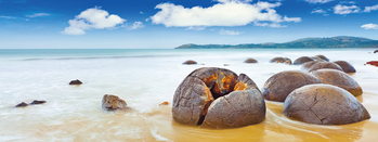 Glass Art Stones on the Beach