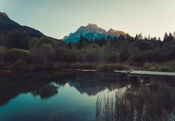 Glass Art Sunset Reflections