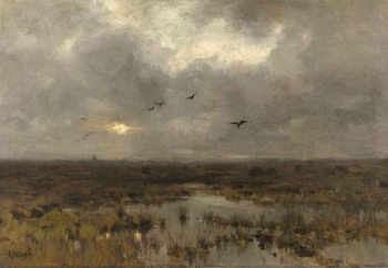 Glass Art  The Marsh, Anton Mauve