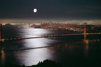 Glass Art View of San Francisco at Night
