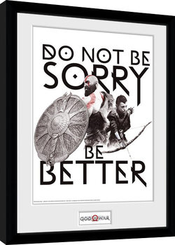 Framed poster God Of War - Don't Be Sorry