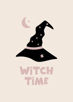 Sticker Halloween card with festive elements