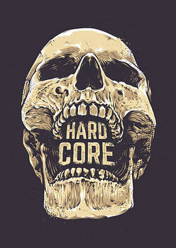 Αυτοκόλλητο Hard Core Skull