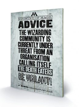 Ξύλινη τέχνη Harry Potter - Be Vigilant