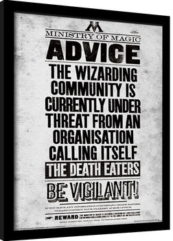 Framed Poster Harry Potter - Be Vigilant