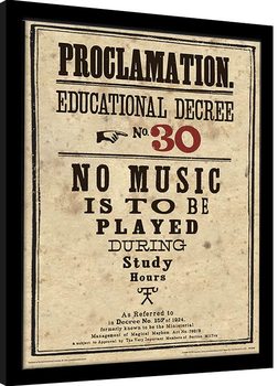 Kehystetty juliste Harry Potter - Educational Decree No. 30