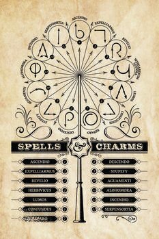 Canvas Print Harry Potter - Spells Charms