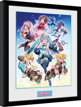 Framed poster Hatsune Miku - Group