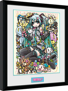 Framed poster Hatsune Miku - Kawaii