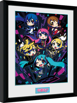 Framed poster Hatsune Miku - Neon Chibi