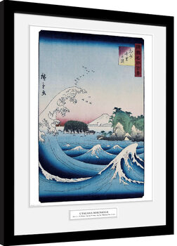 Poster emoldurado Hiroshige - The Seven Ri Beach