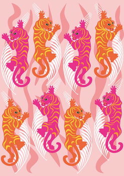 Принти на полотні Hot Pink Tiger