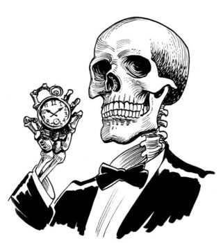 Μπλουζάκι Human skeleton with a watch